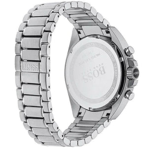 Engraved stainless steel case back of the Hugo Boss Driver 1513081 watch.