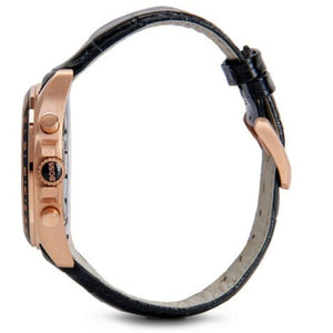 Side profile view showing the case thickness of the Hugo Boss Driver 1513092 watch.