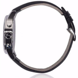 Side profile of Hugo Boss Jet 1513279 showing 10mm thickness and silver finish with 50m water resistance