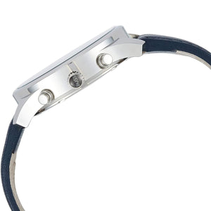 Side profile of Hugo Boss Runner 1513431 showing 10mm thickness and silver finish with 50m water resistance