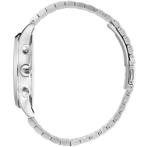 Side profile of Hugo Boss Companion 1513653 showing 11mm thickness and silver finish with 50m water resistance