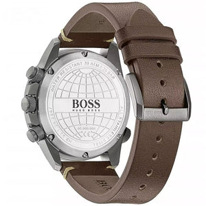 Back view of the Hugo Boss 1513773 watch showing the engraved logo and technical specifications