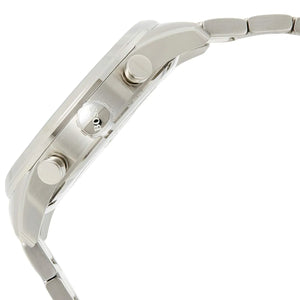 Side profile of Hugo Boss Skymaster 1513789 showing 11mm thickness and two-tone metal finish with 50m water resistance