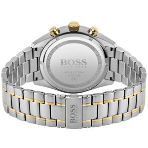 Engraved stainless steel case back of the Hugo Boss Champion 1513878 watch.