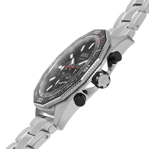 Side profile of Hugo Boss Energy 1513971 showing 11mm thickness and silver finish with 50m water resistance