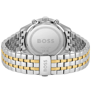 Engraved stainless steel case back of the Hugo Boss Associate 1513976 watch.