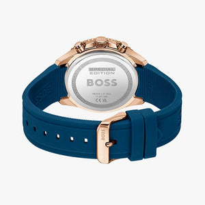 Back view photo of Hugo Boss 1514169 showing the stainless steel caseback info