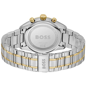 Back view of the Hugo Boss 1514227 watch showing the stainless steel caseback and specs
