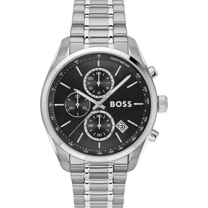 Authentic real-life photo of Hugo Boss 1514251 showing actual silver finish and sunray black dial