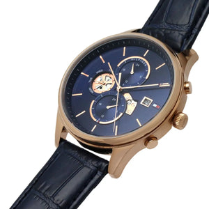 Detail photo of the rose gold crown and buttons on the Tommy Hilfiger 1710503