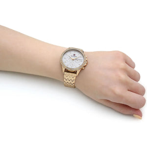 Tommy Hilfiger Ari 1782142 women's watch - white crystal dial gold steel strap