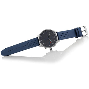 Side profile of Tommy Hilfiger Chase 1791578 men's quartz battery watch showing 10mm slim thickness and gunmetal finish