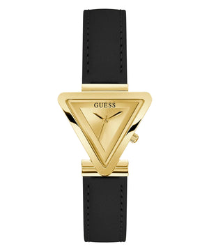 Guess GW0548L3 Women's Three-Hand Watch – Champagne Dial & Leather Strap