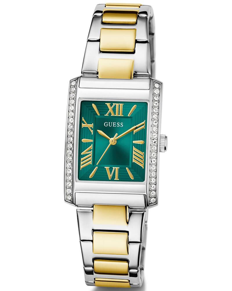 Guess Bonnie GW0874L2 Women's Watch – Green Crystal Dial & Two-Tone Steel Strap