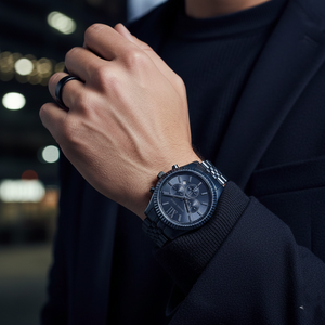 Michael Kors MK8480 Men’s Blue Dial Blue Stainless Steel Lexington Chronograph Watch - Luxury Hub Store