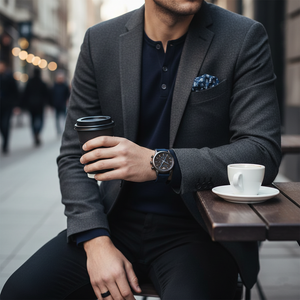 Emporio Armani AR11023 Men’s Black Dial Blue Silicone Strap Chronograph Watch - Luxury Hub Store