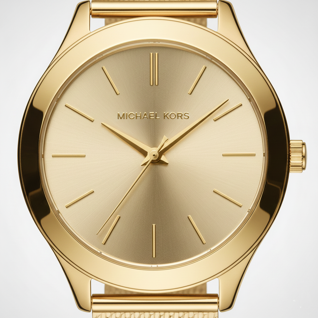 Michael Kors MK3282 Women’s Gold Dial Gold Mesh Stainless Steel Watch - Luxury Hub Store