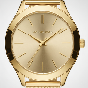 Michael Kors MK3282 Women’s Gold Dial Gold Mesh Stainless Steel Watch - Luxury Hub Store