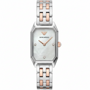 Emporio Armani AR11146 Women’s Mother of Pearl Dial Two-Tone Stainless Steel Gioia Watch - Luxury Hub Store