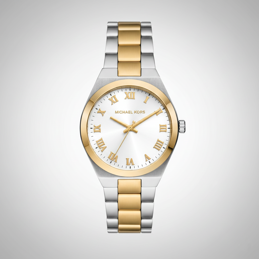 Michael Kors MK7464 Women’s White Dial Two-Tone Stainless Steel Lennox Watch - Luxury Hub Store