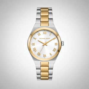 Michael Kors MK7464 Women’s White Dial Two-Tone Stainless Steel Lennox Watch - Luxury Hub Store
