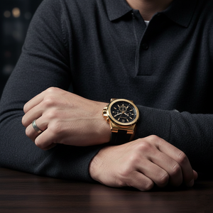 Michael Kors MK8445 Men’s Black Dial Black Rubber Strap Chronograph Watch - Luxury Hub Store