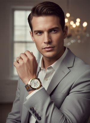 Michael Kors MK9221 Men’s White Dial Two-Tone Silver Gold Stainless Steel Billie Chronograph Watch - Luxury Hub Store