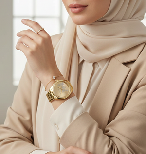 Michael Kors MK6555 Women’s Gold Dial Gold Stainless Steel Crystal Logo Watch - Luxury Hub Store