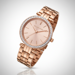 Michael Kors MK3366 Darci Mini Women’s Rose Gold Crystal Dial Watch - Luxury Hub Store