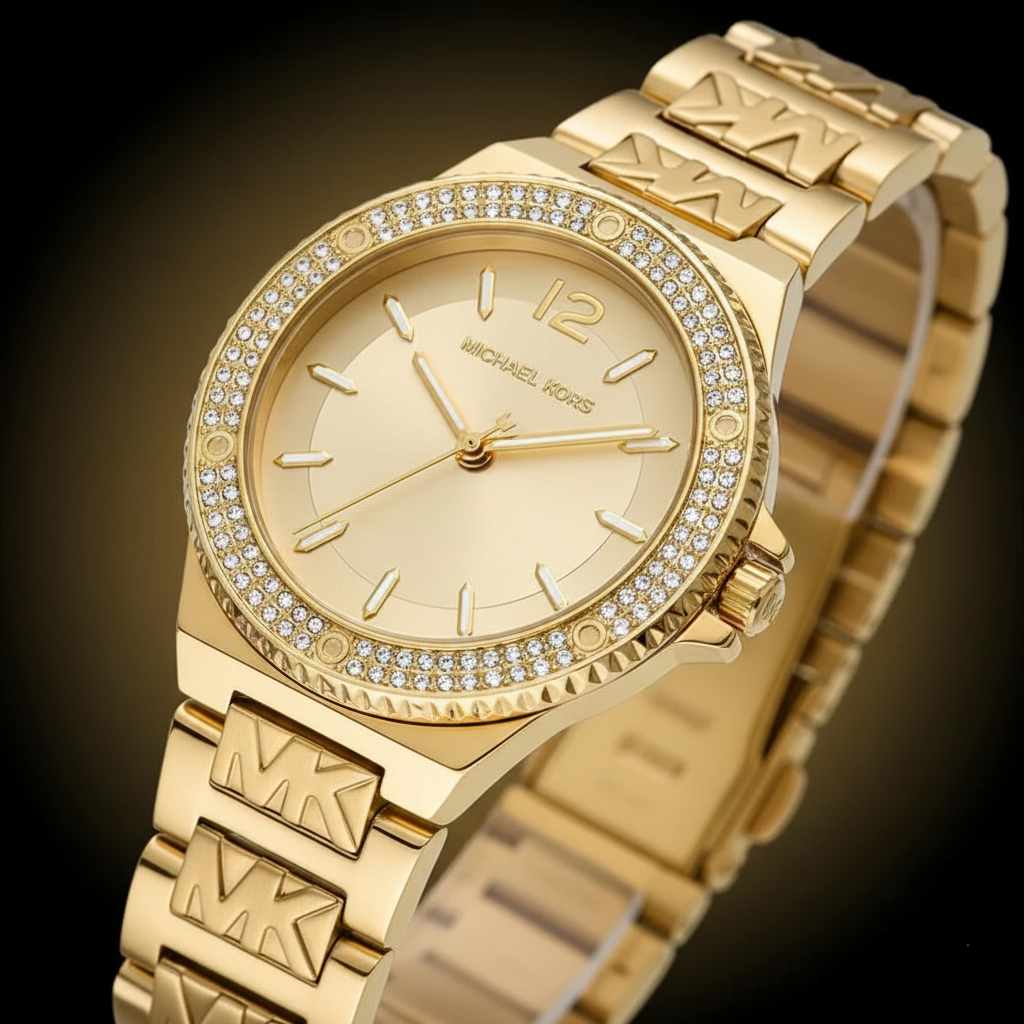 Michael Kors Lennox MK7338 Women’s Silver & Gold Stainless Steel Analog Watch - Luxury Hub Store