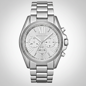 Michael Kors MK5535 Women’s Silver Dial Stainless Steel Bradshaw Watch - Luxury Hub Store