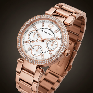 Michael Kors Parker MK5616 Women’s Rose Gold Stainless Steel Multi-Function Watch - Luxury Hub Store