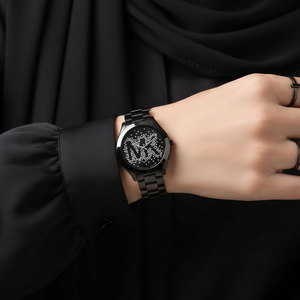 Michael Kors MK3589 Runway Slim Women’s Black Crystal Dial Stainless Steel Watch - Luxury Hub Store