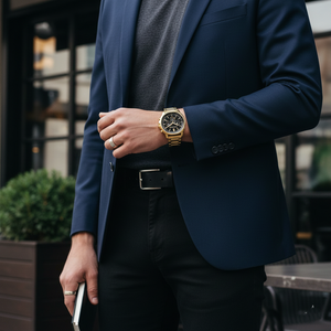 Michael Kors MK8969 Men’s Black Dial Gold Stainless Steel Sullivan Chronograph Watch - Luxury Hub Store