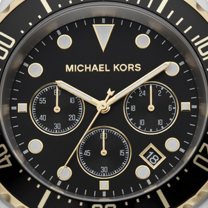 Michael Kors MK8311 Men’s Black Dial Two-Tone Stainless Steel Everest Chronograph Watch - Luxury Hub Store