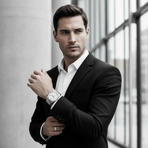 Michael Kors MK8331 Men’s Silver Dial Silver Stainless Steel Gage Chronograph Watch - Luxury Hub Store