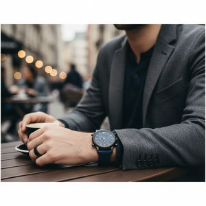 Emporio Armani AR11023 Men’s Black Dial Blue Silicone Strap Chronograph Watch - Luxury Hub Store