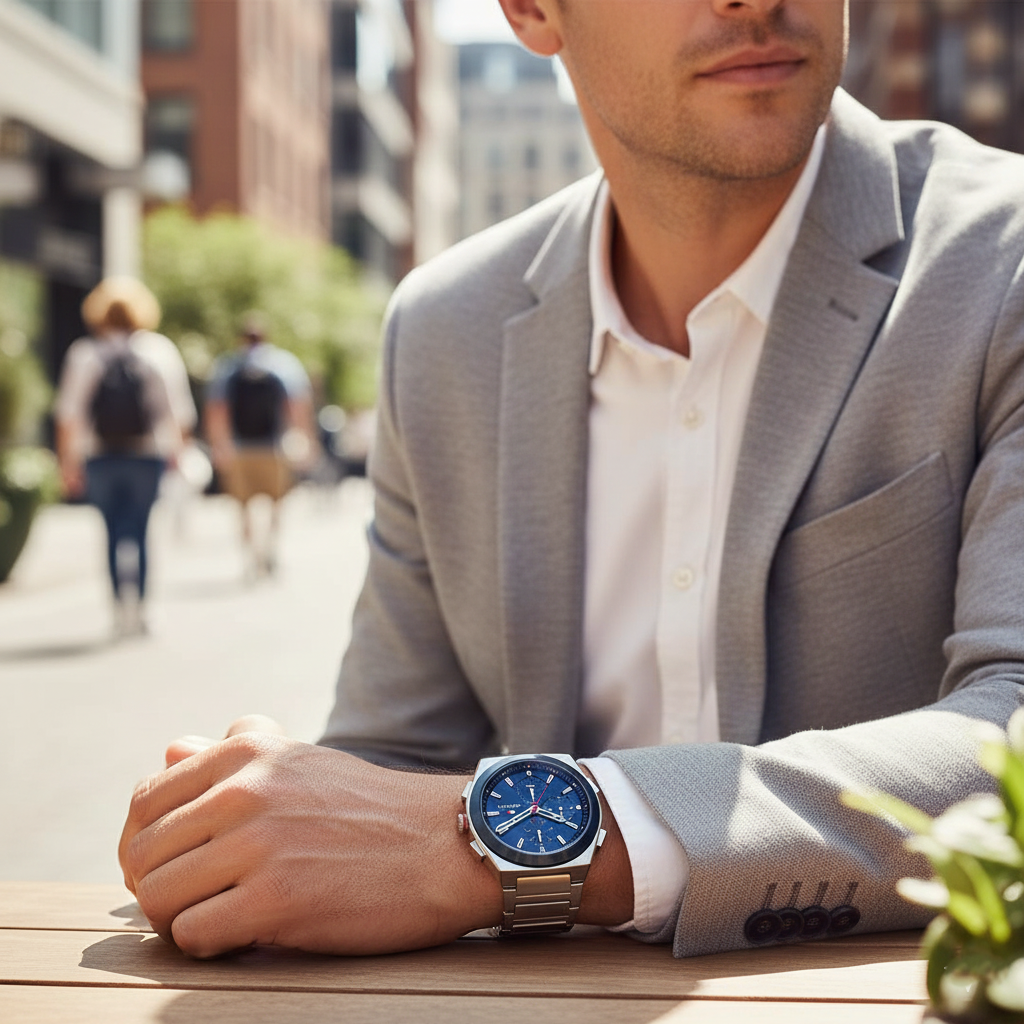 Tommy Hilfiger Connor 1791896 Men’s Blue Dial Silver Metal Multi-Function Watch - Luxury Hub Store