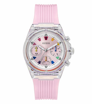 Guess Athena GW0438L7 Women's watch - pink dial transparent case