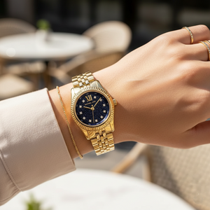 Michael Kors Lexington MK4802Women’s Gold Blue Speckled Dial Watch - Luxury Hub Store