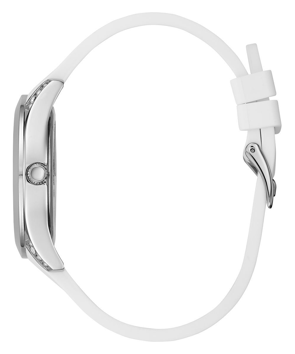 Guess Wonderlust U1059L1 Women's Watch – White Dial & White Silicone Strap