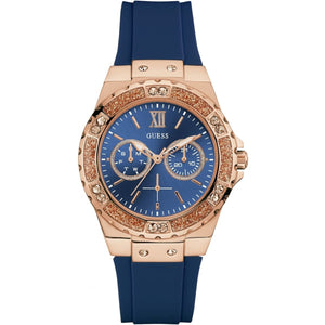 Guess Limelight W1053L1 women's watch - blue dial blue rubber strap