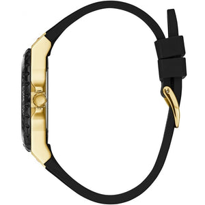 Guess Limelight W1053L7 women's watch - black dial black rubber strap, side angle