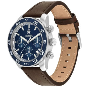 Tommy Hilfiger 1792163 Men’s Chronograph Watch – Blue Dial & Brown Leather Strap - Luxury Hub Store