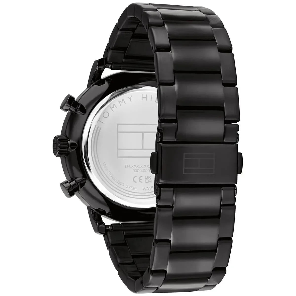 Tommy Hilfiger 1710706 Men’s Multi-Function Watch – Black & Gold Dial with Black Stainless-Steel Bracelet - Luxury Hub Store