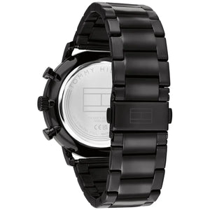 Tommy Hilfiger 1710706 Men’s Multi-Function Watch – Black & Gold Dial with Black Stainless-Steel Bracelet - Luxury Hub Store