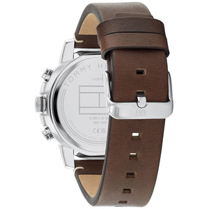 Tommy Hilfiger 1792102 Men’s Multi-Function Watch – Beige Dial & Brown Leather Strap - Luxury Hub Store