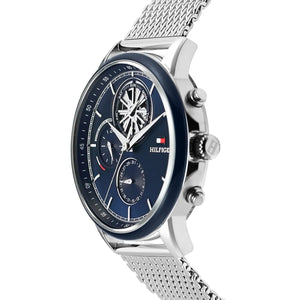 Tommy Hilfiger Casual Sport Men's Watch – Blue Dial – Mesh Stainless Steel Strap - Luxury Hub Store