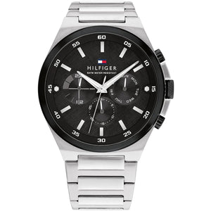 Tommy Hilfiger Men’s Watch – Black Dial – Stainless-Steel Bracelet (1792087) - Luxury Hub Store