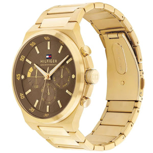 Tommy Hilfiger Men’s Watch – Gold Dial – Gold Stainless-Steel Bracelet (1792090) - Luxury Hub Store